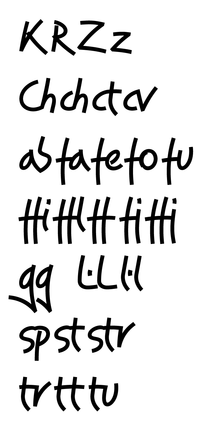 Kalimetrik nuevos glifos.